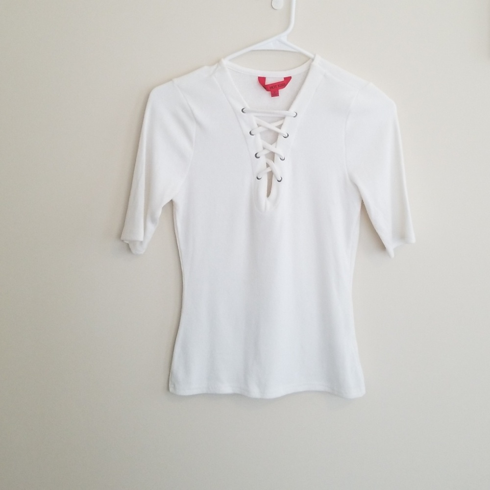 Laced Up Party White Top